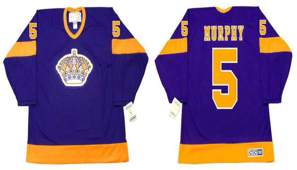 2019 Men Los Angeles Kings #5 Murphy Purple CCM NHL jerseys->los angeles kings->NHL Jersey
